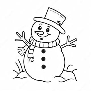 Halaman Mewarnai Manusia Salju Ceria 73549-17057