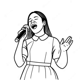 Halaman Mewarnai Olivia Rodrigo Bernyanyi Di Panggung 73701-17169