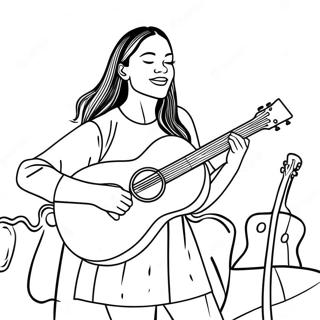 Halaman Mewarnai Olivia Rodrigo Di Konser 73703-17180