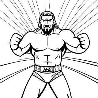 Halaman Mewarnai Sambungkan Titik Triple H Dinamis Di Ring 73807 17263