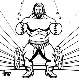 Halaman Mewarnai Sambungkan Titik Triple H Dinamis Di Ring 73807 17264