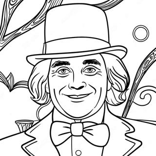 Halaman Mewarnai Willy Wonka Tiket Emas 73881-17312
