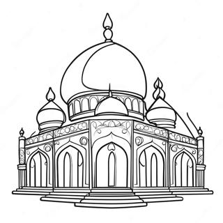 Halaman Mewarnai Masjid Yang Indah 74035-17429