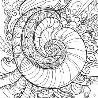 Halaman Mewarnai Kerang Spiral Yang Rumit 74139-17515