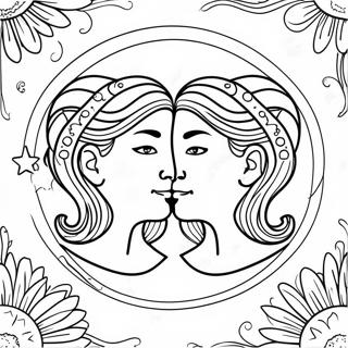 Halaman Mewarnai Zodiak Gemini 74243-17598