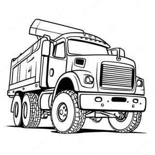 Halaman Mewarnai Truk Diesel Yang Ditinggikan Dalam Aksi 74317-17653