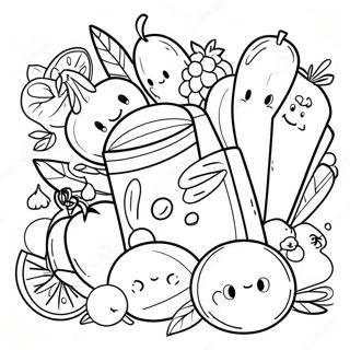 Halaman Mewarnai Makanan Sehat 74419-17732