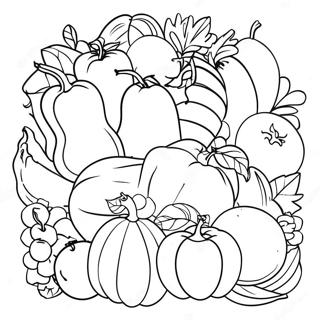 Halaman Mewarnai Buah Dan Sayuran Berwarna 74422-17741