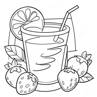 Halaman Mewarnai Lemonade Dengan Stroberi 74575 17861