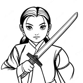 Halaman Mewarnai Nezuko Memegang Pedang 7463-1985