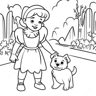 Halaman Mewarnai Dorothy Dan Toto Di Kota Zamrud 74700-17951