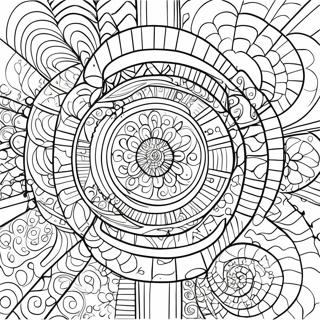 Halaman Mewarnai Ilusi Optik Geometris 74728 17978