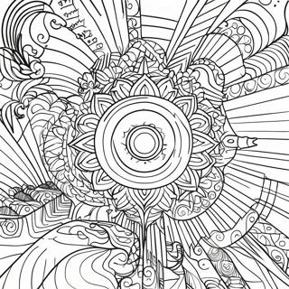 Halaman Mewarnai Ilusi Optik Geometris 74728 17979
