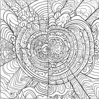 Halaman Mewarnai Ilusi Optik Geometris 74728 17980