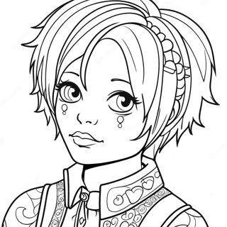 Halaman Mewarnai Karakter Emo Gotik 75009-18192