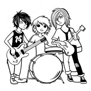 Halaman Mewarnai Band Emo Bermain Musik 75012 18202