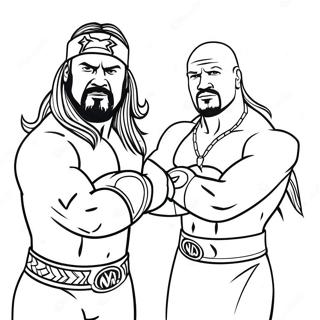 Halaman Mewarnai Juara Tim Tag Wwe 75141-18301