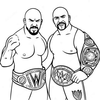 Halaman Mewarnai Juara Tim Tag Wwe 75141-18302