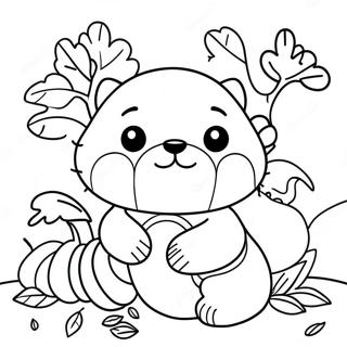 Halaman Mewarnai Hewan Musim Gugur Yang Ceria 75166-18320