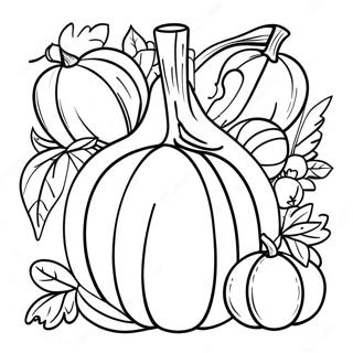 Halaman Mewarnai Panen Musim Gugur Yang Fantastis 75167-18322