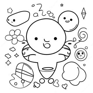 Halaman Mewarnai Tanda Yang Lucu 75191-18335