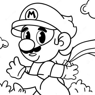 Halaman Mewarnai Petualangan Mario Wonder Yang Berwarna Warni 75342-18449