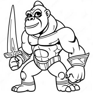 Halaman Mewarnai Optimus Primal Dengan Pedang 75448 18538