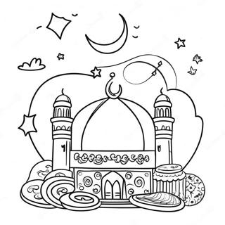 Halaman Mewarnai Perayaan Idul Fitri 75522-18586