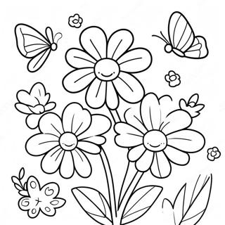 Halaman Mewarnai Daisy Ceria Dan Kupu Kupu 75550-18614
