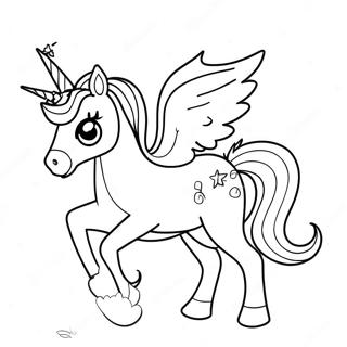 Unicorn Berkilau Dengan Lampu Natal Halaman Mewarnai 75679-18713