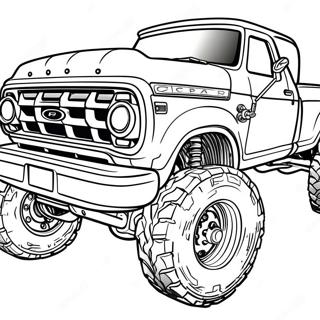 Halaman Mewarnai Truk Ford Tinggi 75781-18786