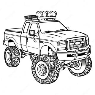 Halaman Mewarnai Truk Ford Tinggi 75781-18787