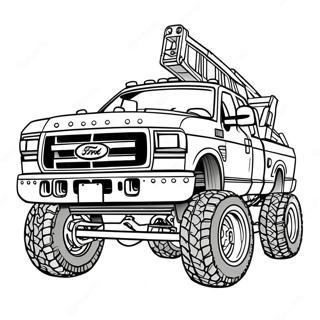 Halaman Mewarnai Truk Ford Tinggi 75781-18788