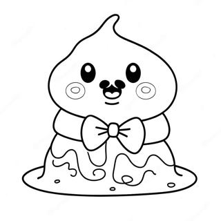 Halaman Mewarnai Kotoran Lucu Dengan Dasi 75811 18821