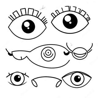 Halaman Mewarnai Mata Kartun Yang Imut 75962-18932