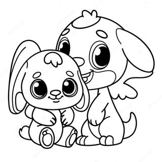 Stitch Dan Angel Yang Imut Halaman Mewarnai