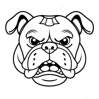 Halaman Mewarnai Wajah Bulldog Yang Marah 76094-19041