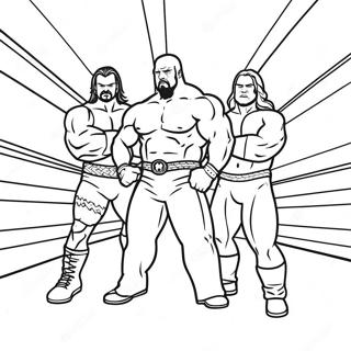 Halaman Mewarnai Adegan Aksi Wwe Yang Dinamis 76145 19083