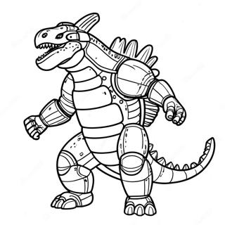 Halaman Mewarnai Mechagodzilla Menggeram 76424 19298