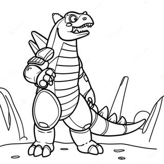 Halaman Mewarnai Mechagodzilla Menggeram 76424 19300
