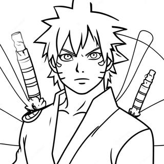 Halaman Mewarnai Sasuke Dalam Mode Sage 76577 19422