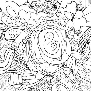 Halaman Mewarnai Desain Estetika Grunge Retro 76678-19494