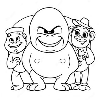 Halaman Mewarnai Grimace Bersama Teman 76781-19574