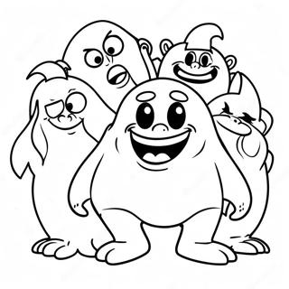 Halaman Mewarnai Grimace Bersama Teman 76781-19576