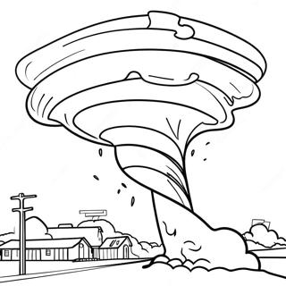 Halaman Mewarnai Tornado Yang Menghancurkan 76907-19673
