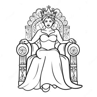 Halaman Mewarnai Ratu Kerajaan Duduk Di Takhta 77190-19878