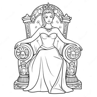 Halaman Mewarnai Ratu Kerajaan Duduk Di Takhta 77190-19879
