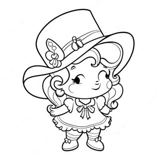 Halaman Mewarnai Fancy Nancy Dengan Topi Mewah 77243-19922