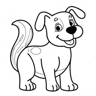 Halaman Mewarnai Anjing Bahagia Mengibaskan Ekor 77501-20119