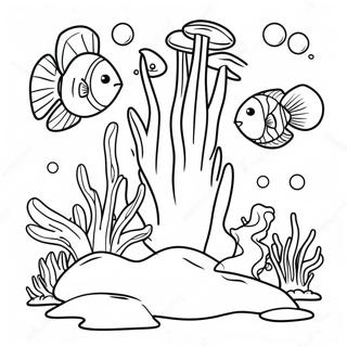 Halaman Mewarnai Terumbu Karang Yang Berwarna Warni 77525-20132